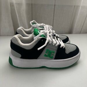 DC Kids' Black, Gray, and Green Sneakers